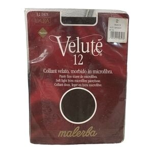 NIB VELUTE Soft Light Lycra Microfibre Pantyhose Brown Tights Hosiery Legware